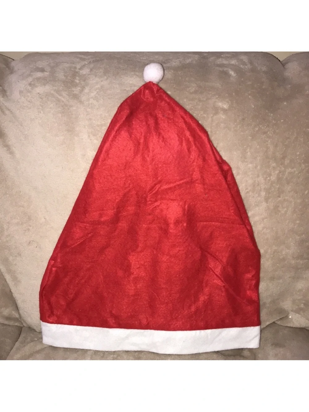 XL Classic Santa Hat - Red & White Holiday decor 17” x 23” damaged